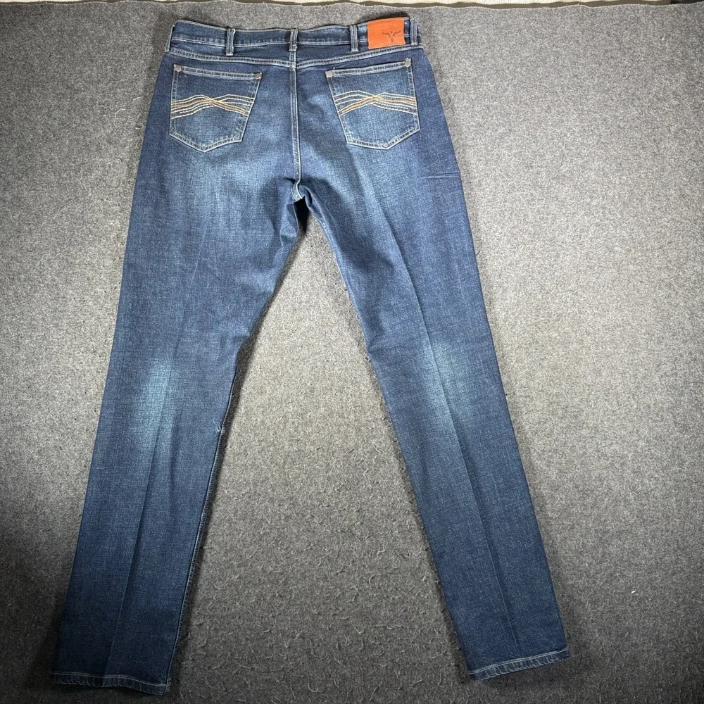 Wrangler 20X No. 42 Vintage Bootcut Mens Jeans Dark Wash 36x36 Blue Denim